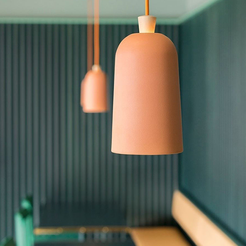 pendant light scandinavian with lampshade metal and wood Maloe