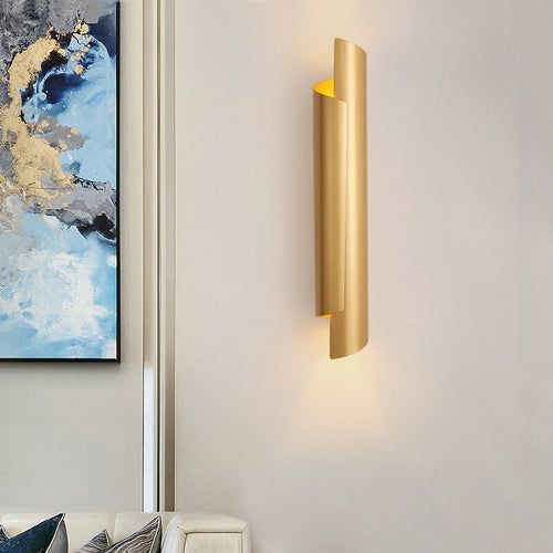 Applique murale moderne LED cylindrique et métallique Amaia