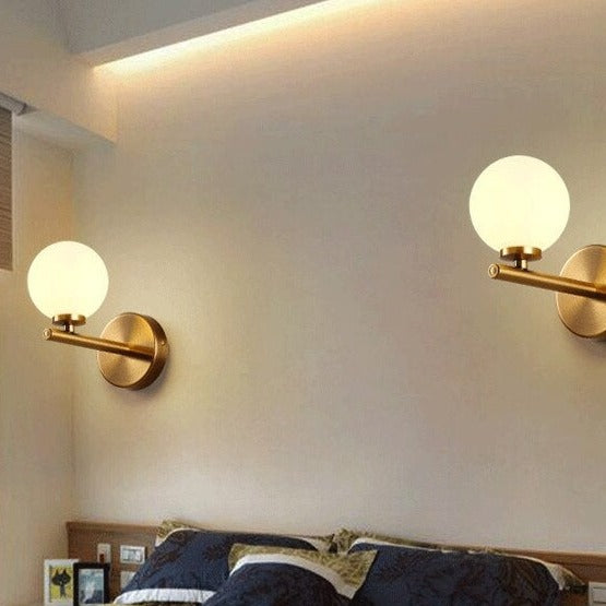 wall lamp modern LED wall with glass globes Nyrea