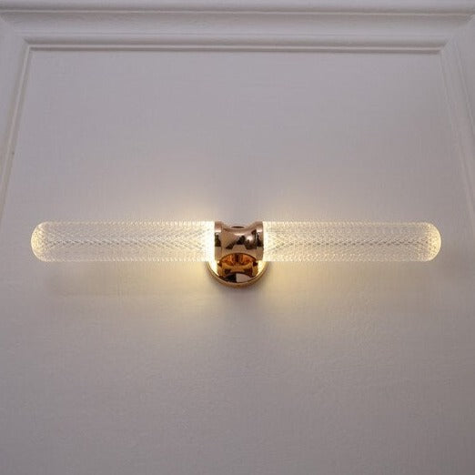 Aplique LED moderno Ursa de cristal y detalles dorados