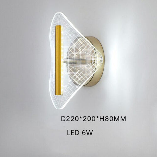 Applique murale LED moderne transparent et doré Jilor - vue 7 sur 10