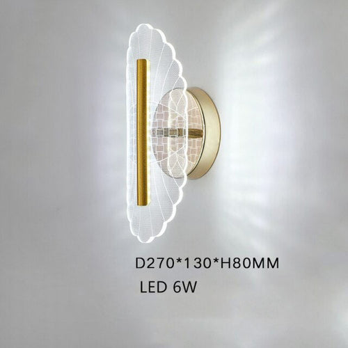 Applique murale LED moderne transparent et doré Jilor - vue 9 sur 10