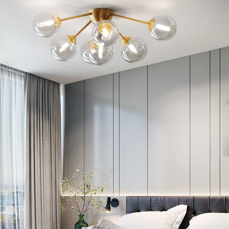 Plafonnier moderne LED avec des globes en verre Vera - vue 2 sur 10