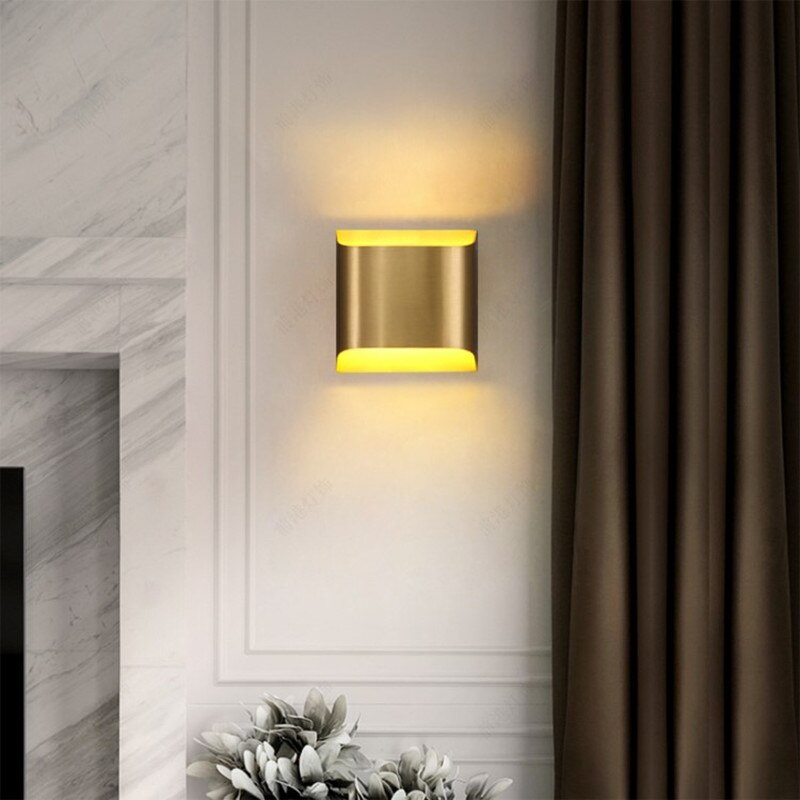 Applique murale moderne LED en forme de lingot d'or Xanat