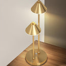 Lampe à poser moderne LED avec double bras et abat-jour Irma
