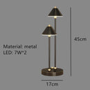 Lampe à poser moderne LED avec double bras et abat-jour Irma