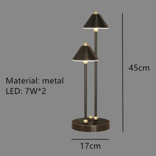 Lampe à poser moderne LED avec double bras et abat-jour Irma - vue 10 sur 9