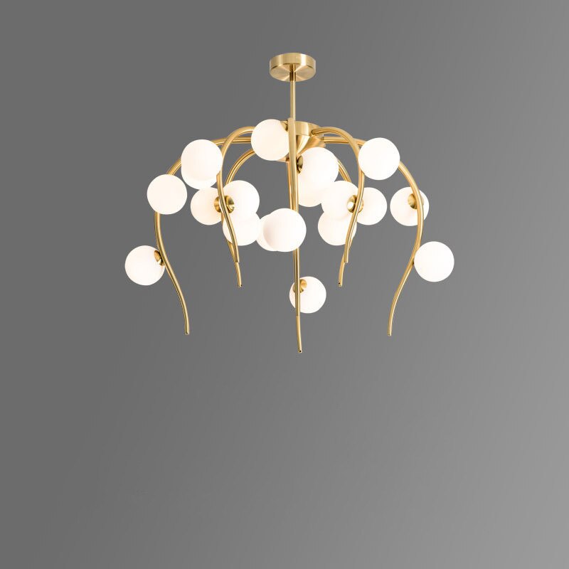 Modern octopus chandelier with Nayla globes