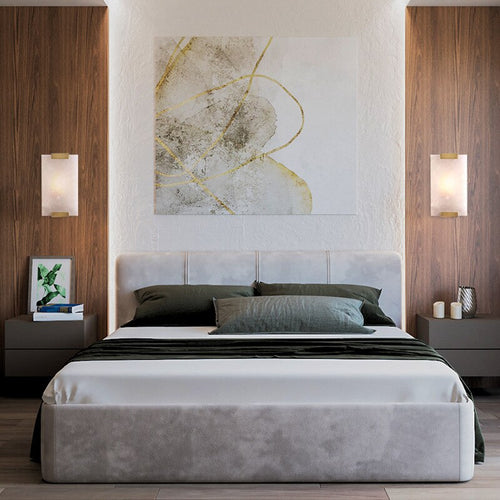 wall lamp modern rectangular LED wall in marble Zinerva