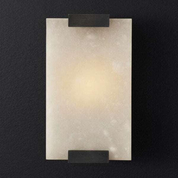 Moderno aplique LED rectangular de mármol Zinerva