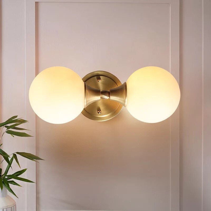 Applique murale LED avec deux boules en verre Delly
