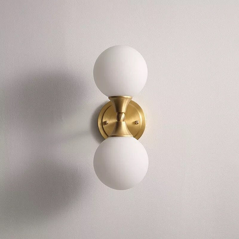 wall lamp LED wall light with two glass balls Delly