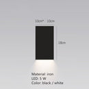 Applique murale design LED carré ou en L métallique Zia