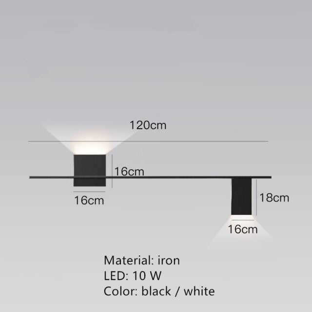 Applique murale design LED carré ou en L métallique Zia - vue 10 sur 13