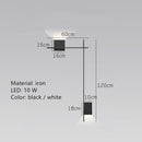 Applique murale design LED carré ou en L métallique Zia