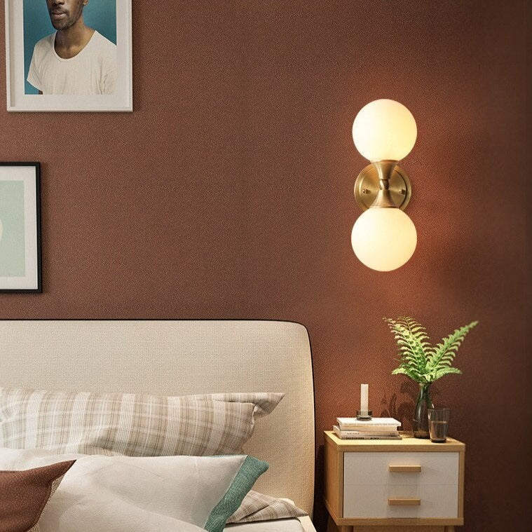 Applique murale LED avec deux boules en verre Delly