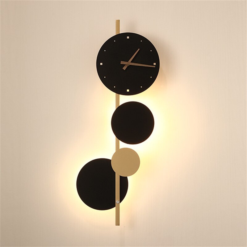 Applique murale LED moderne avec horloge Scony
