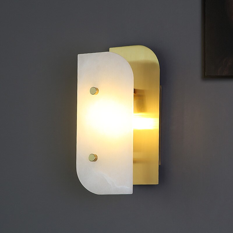 wall lamp Marena modern rectangular and marbled LED wall light