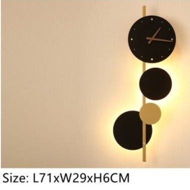 Moderna lámpara de pared LED con reloj Scony