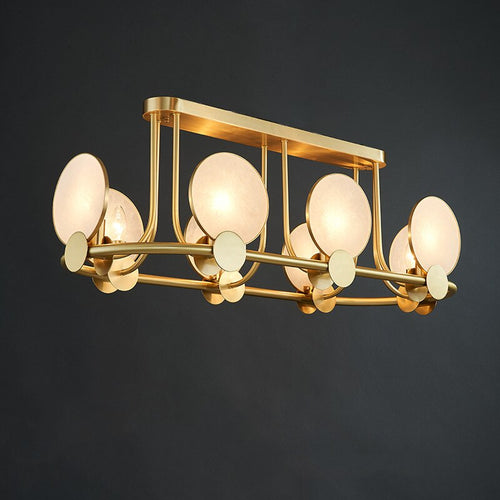 Lustre moderne LED en forme circulaire et marbré Zélie - vue 8 sur 10