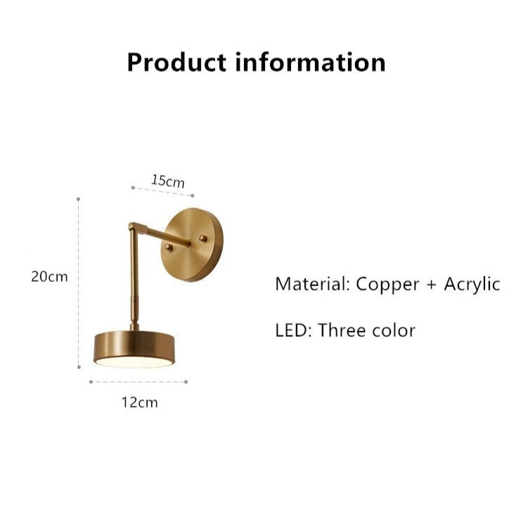 wall lamp modern LED wall lamp with adjustable arm gold Margot