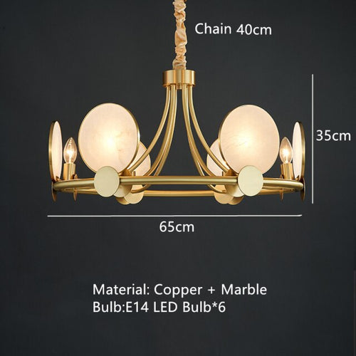 Lustre moderne LED en forme circulaire et marbré Zélie - vue 11 sur 10