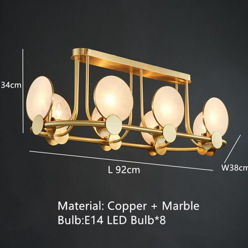 Lustre moderne LED en forme circulaire et marbré Zélie - vue 10 sur 10
