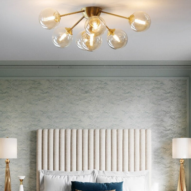 Plafonnier moderne LED avec des globes en verre Vera - vue 5 sur 10