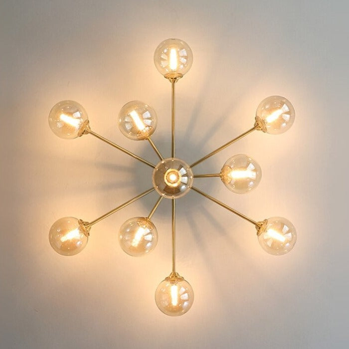 Plafonnier moderne LED avec des globes en verre Vera