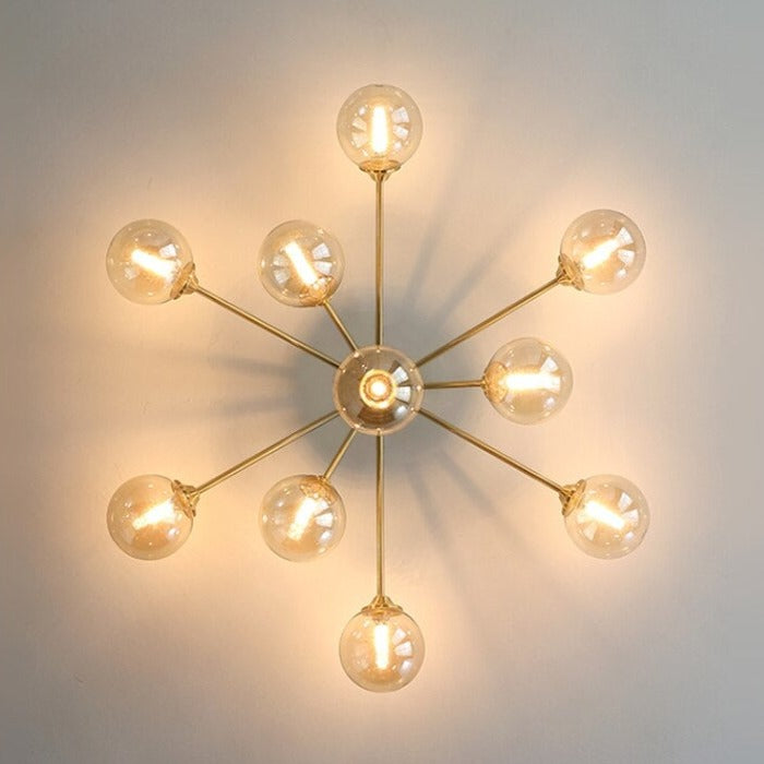 Moderna lámpara de techo LED con globos de cristal de Vera