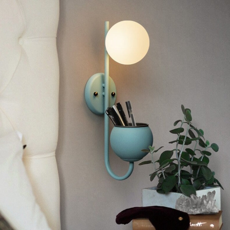 Moderna lámpara LED de pared con maceta Xenia