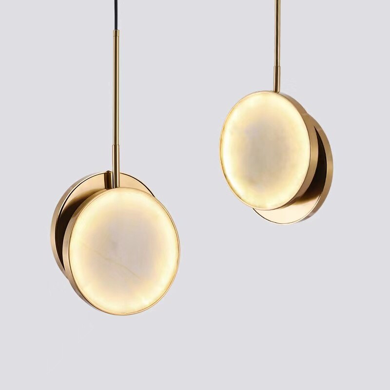 pendant light modern LED room-shaped marble effect Alhena