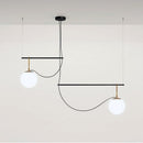Lustre moderne LED avec un globe en verre Aitné