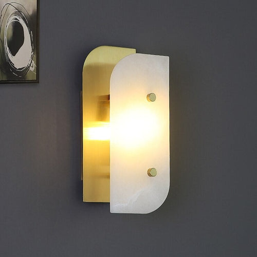 wall lamp Marena modern rectangular and marbled LED wall light