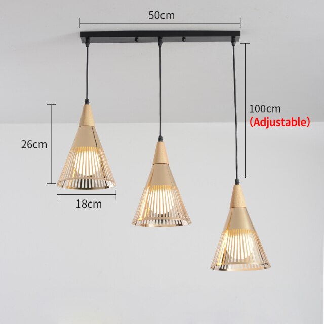 Lustre moderne LED avec lampes coniques Abril