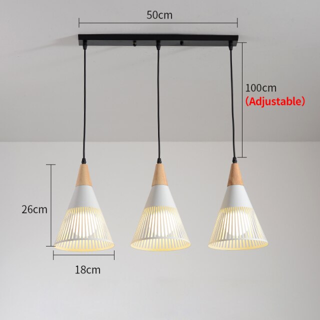 Lustre moderne LED avec lampes coniques Abril