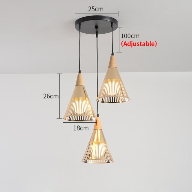 Lustre moderne LED avec lampes coniques Abril