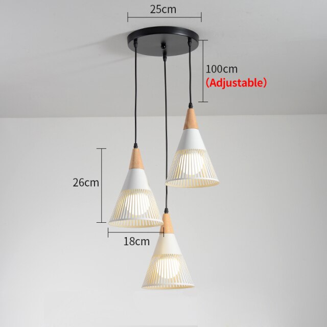 Lustre moderne LED avec lampes coniques Abril