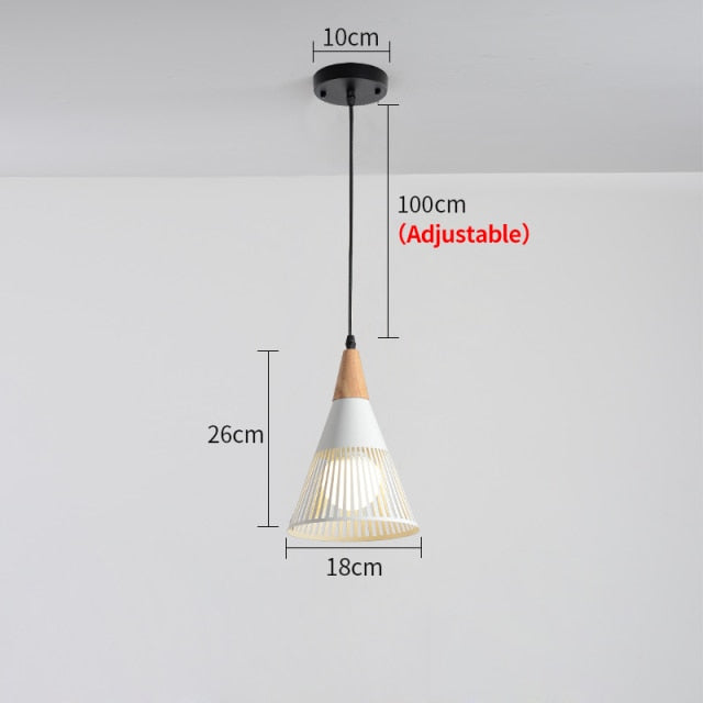 Suspension moderne LED avec lampes coniques Abril
