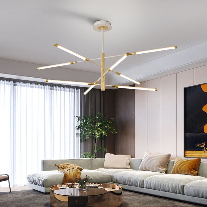 Lustre moderne LED avec lampes rectangulaires Wayna