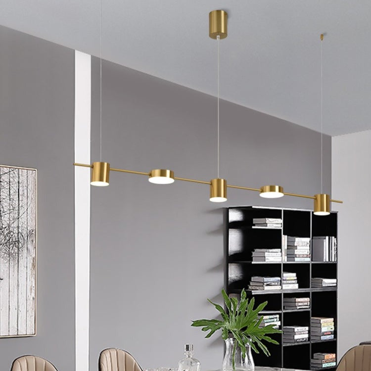 Modern LED chandelier with several Spotlights in metal Ainoa