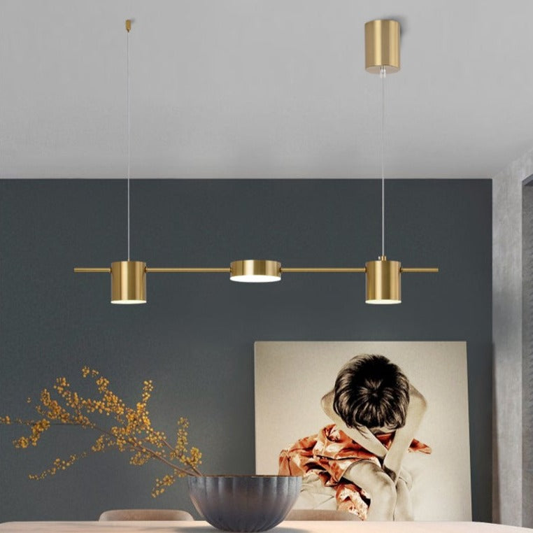 Modern LED chandelier with several Spotlights in metal Ainoa