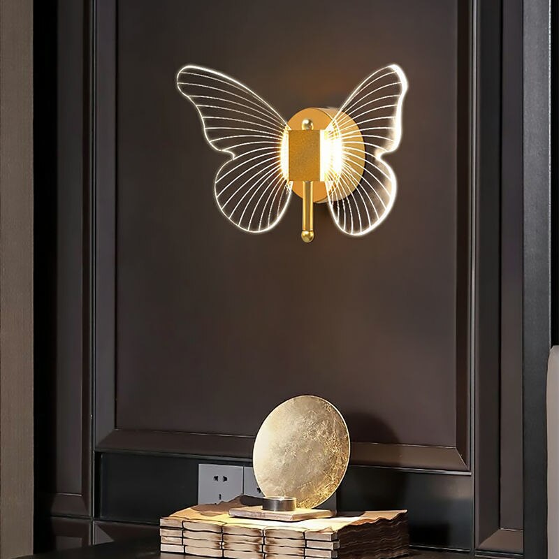 Applique murale moderne LED en forme de papillon Fairya - vue 3 sur 6