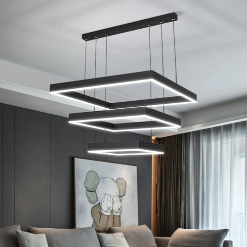Lustre moderne avec carreaux sur plusieurs niveaux Nicky
