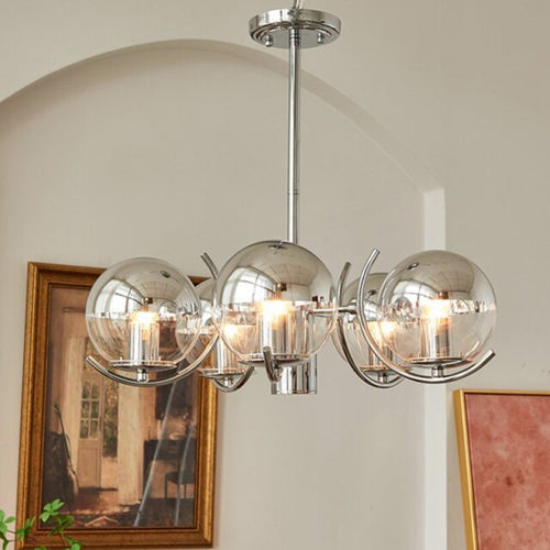 Lustre moderne avec abat-jour circulaire en métal Gael