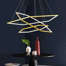 Lustre moderne en forme d'hexagones luxury Emmylia