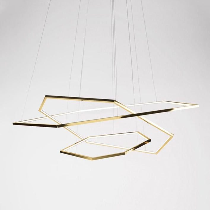 Lustre moderne en forme d'hexagones luxury Emmylia - vue 8 sur 8