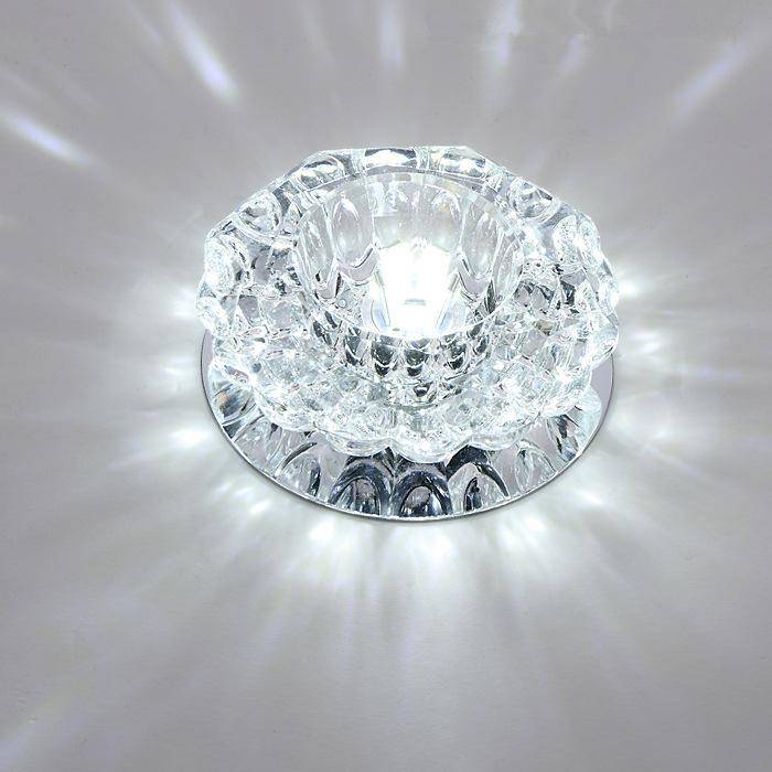 Lámpara de techo de cristal LED con espejo