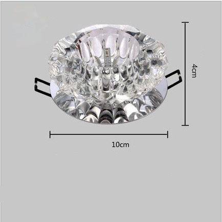 Crystal and mirror LED ceiling light