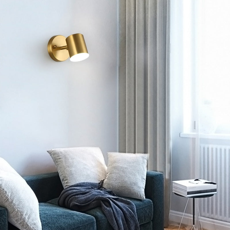 Liudmila, lámpara de pared moderna de estilo spotlight en oro